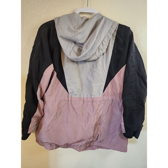 OUTDOOR COLLECTION 26 International Gray Pink Black Lightweight Hood Jacket SZ M - Picture 2 of 7